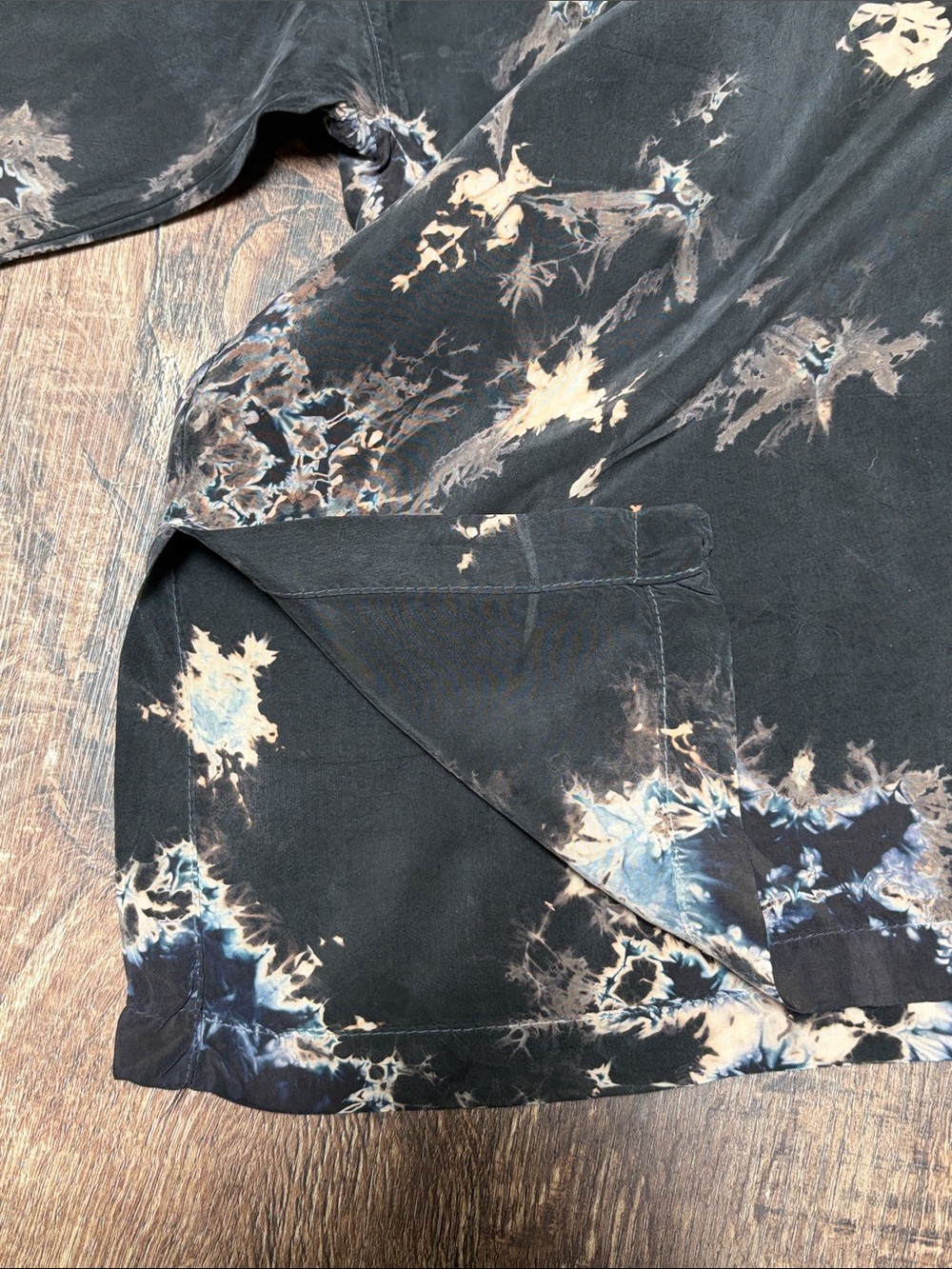 Eleven Stitch Design Oversize Lightweight Storm Tie Dye Shirt Jacket, Size Small - Picture 8 of 12